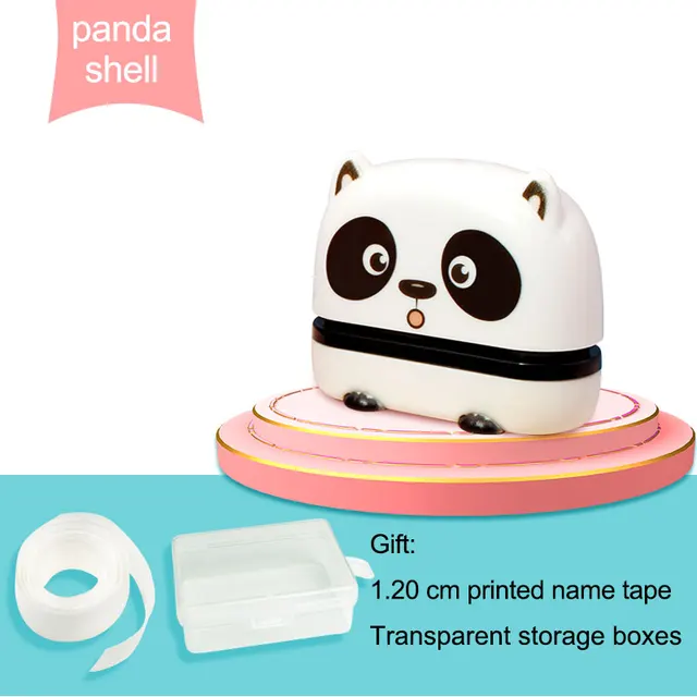 Children's Name Seal Custom Student's Name Stamp  Kindergarten Clothes Waterproof Name Sticker Will Not be Washed Off  Christmas panda