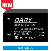 

XHCIOT AM11-12W05V Mini AC-DC Buck Power Supply Module 12W Industrial Grade Design High Stability Low Power AC80-250V DC5V/2A