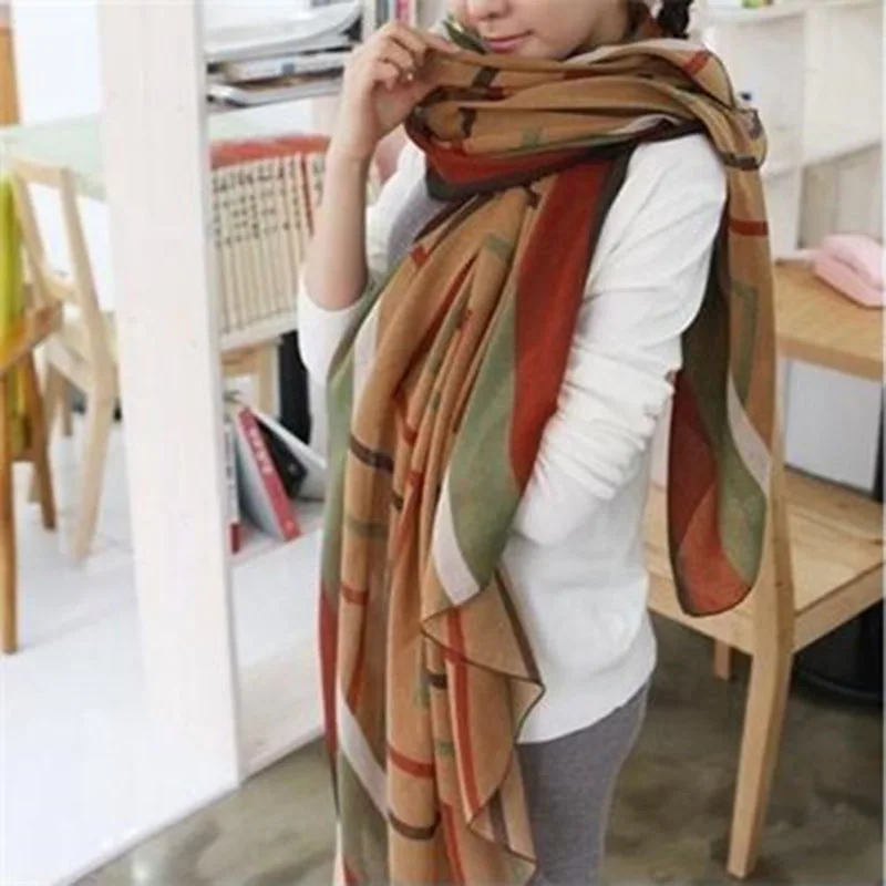 Модный богемный женский длинный шарф-шаль с принтом Дамская шаль для девушек большой симпатичный шарф Tole Styles CC0624 - Цвет: F