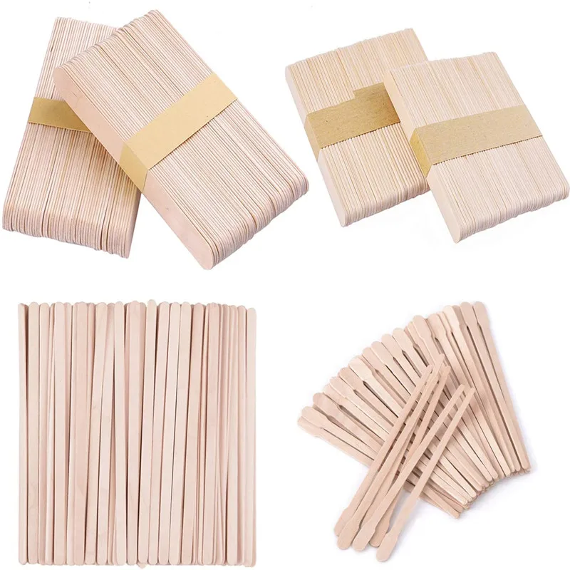 Wooden Craft Sticks, Wax Applicator Wax Sticks 20pcs For Eyebrows