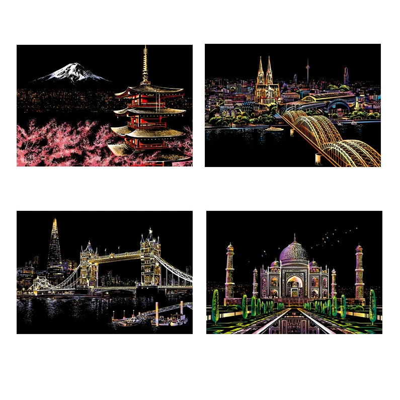 Adult Decompression Scratch Painting Toys Magic Scratch Art Painting ...