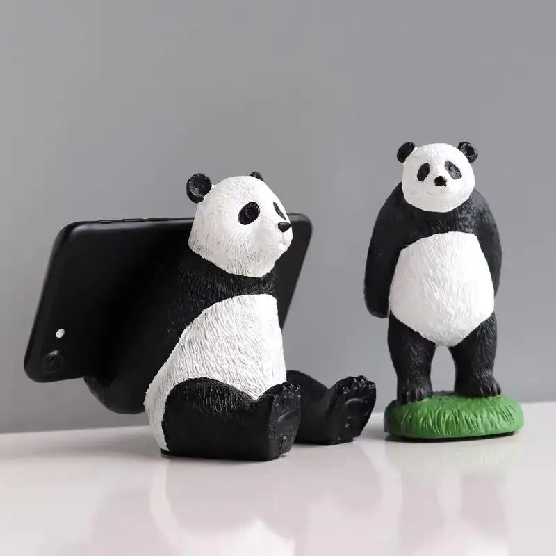 

Panda cute girl heart creative mobile phone bracket lazy desktop watch TV artifact portable belt Mobile phone flat bracket