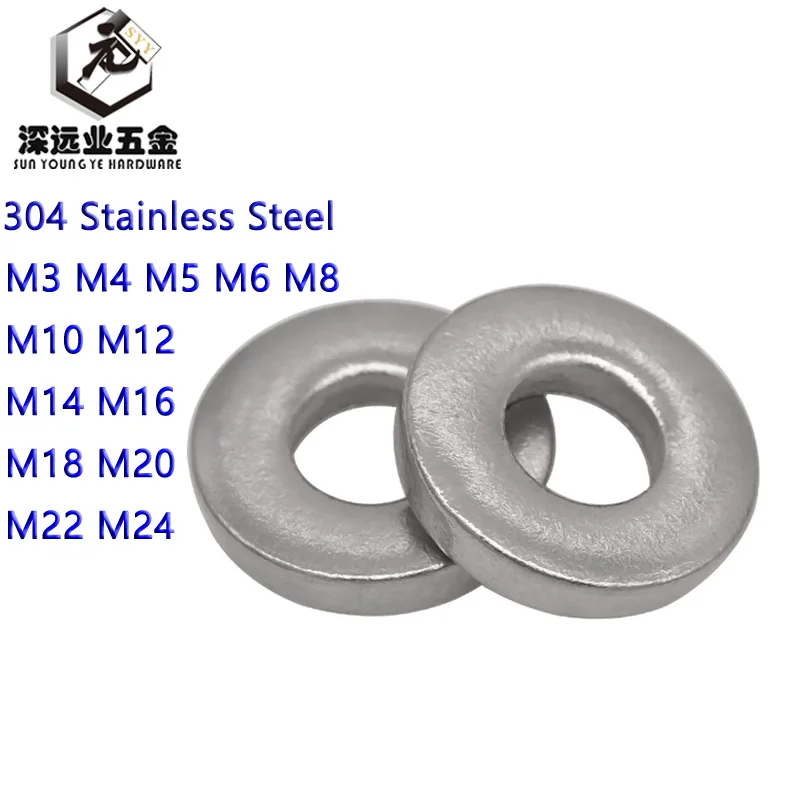 1000pcs M3 304 Stainless Steel Flat Washer Plain Washer Flat Gasket Ring DIN125 