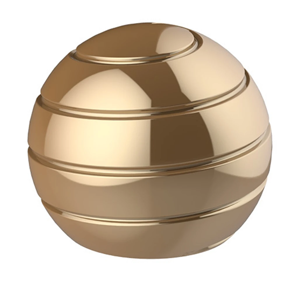 Сферические взрослые вращающийся гироскоп Иллюзия течет палец гироскоп оптический стол Сжимаемый мячик игрушка спиннинг Топы кинетические дети - Цвет: Gold 45mm