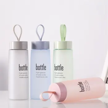 

520mL Matte Transparent Portable Water Bottle Plastic Leak Proof Drinking Kettle Outdoor Sport Travel Protein Shaker Drinkware