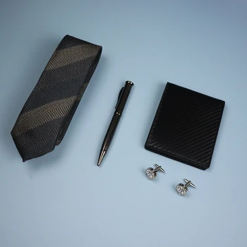 

Luxury Gift Man Tie Sets mens ties with cufflink & pen & Wallet Gift Sets noeud papillon bois corbata hombre men tie