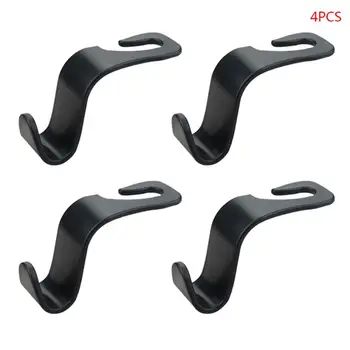 

4 Pcs Back Car Seat Headrest Hanger Hidden Hooks for Storage Bag Car Accessories K92D
