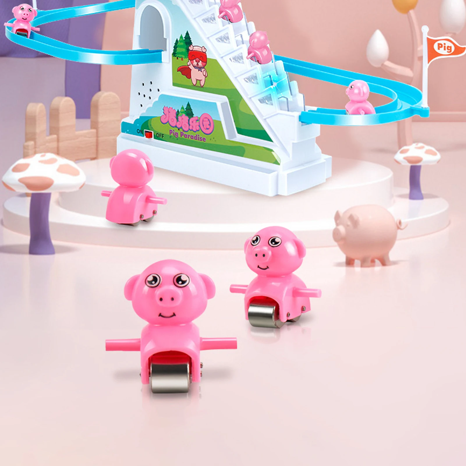 New Track Toy Climb Stairs Children Kids Classic Cartoon Ducks Roller Coaster Toy Set Electric Music Light Birthday Gift New Track Toy Climb Stairs Children Kids Classic Cartoon Ducks Roller Coaster Toy Set Electric Music Light Birthday Gift