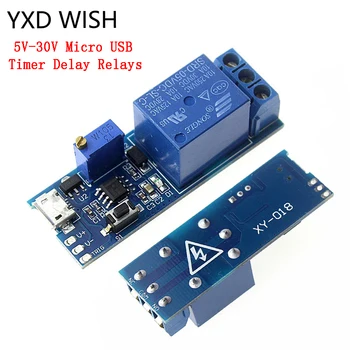 

Micro USB Time Delay Relay Control Module 5V-30V Trigger Delay Switch Timing Relay Power Adjustable Timer Delay Relays