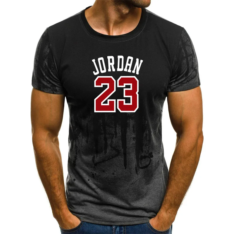 

2020 Casual 3D T Shirt Men Tops Shirts Cotton Polyester Short Sleeve Jordan 23 Print Tshirts Summer Top Tees Male Clothes