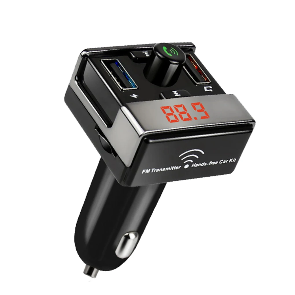 Автомобильный беспроводной Bluetooth fm-передатчик, mp3-плеер с двумя usb-портами, зарядное устройство для телефона, поддержка USB флэш-диска/TF карты - Формат цифровых медиаданных: Mp3