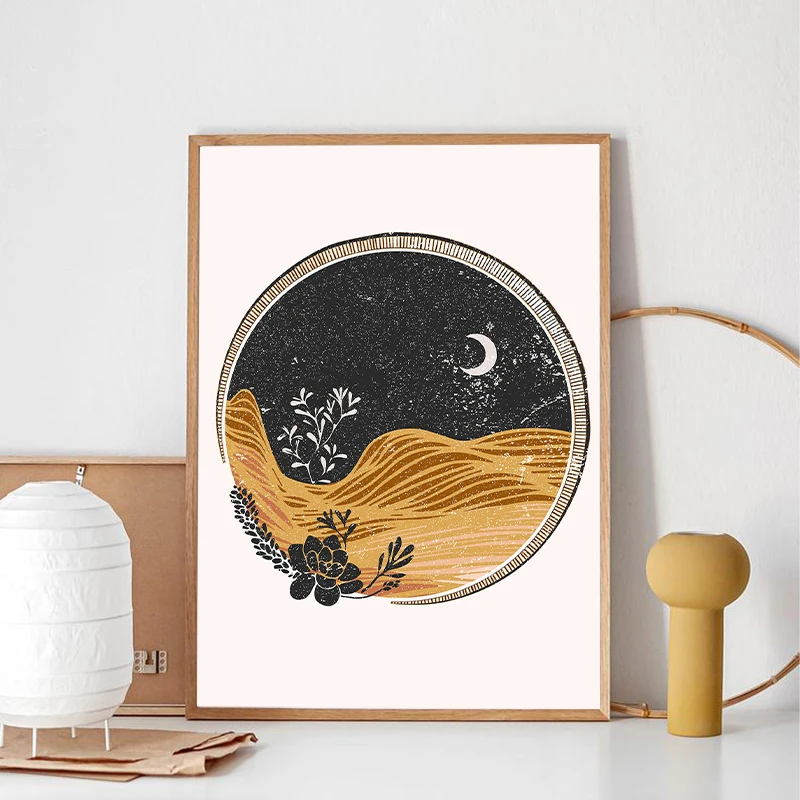 Burnt Orange Art Print Living Room Decor