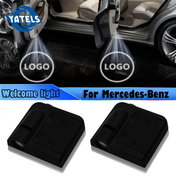 

2pcs Car-styling Wireless Car Door Led Welcome Laser Projector Logo Ghost Shadow Light For Mercedes-Benz Car Interior Lamp Light