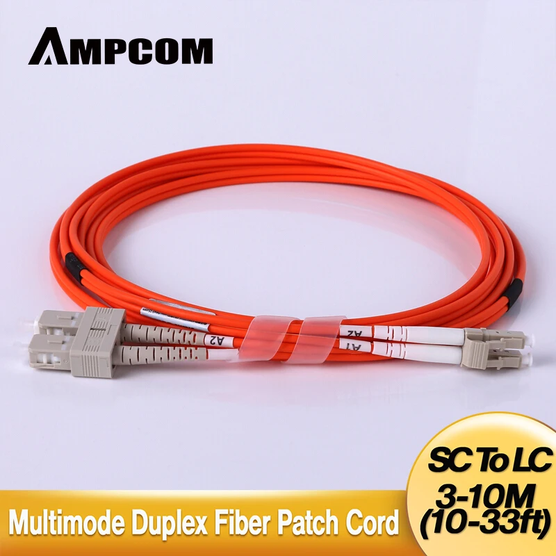 

AMPCOM LC to SC Fiber Patch Cable Multimode Duplex - 50/125um OM2 - LC/UPC to SC/UPC