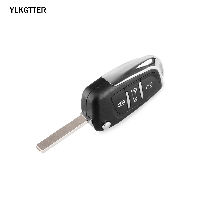 YLKGTTER 3 кнопки автомобильный Корпус ключа для Peugeot 307 408 308 для Citroen модифицированный Floding чехол для дистанционного ключа от машины с VA2 Blade CE0536