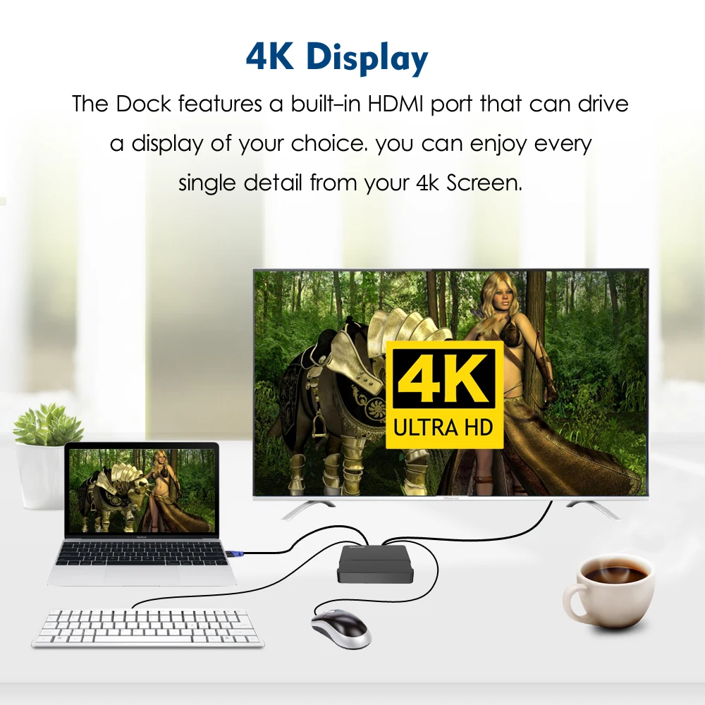 Универсальная док станция Wavlink Mini usb 3 1 Type C HDMI 4K дисплей 50 Вт для Macbook Pro c|usb docking