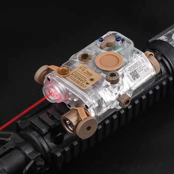 

WADSN Tactical Transparent PEQ15 Red Laser Flashlight 200 Lumens Hunting Rifle PEQ Weapon Light Laser Sight For Picatinny Rail