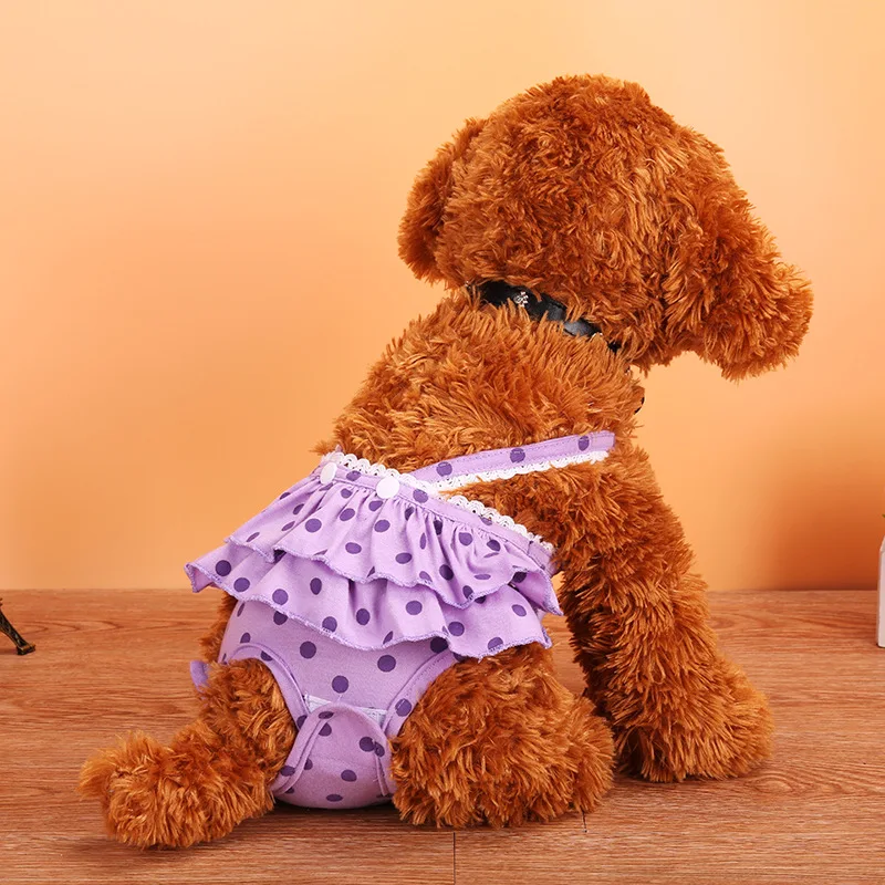 Hoomall/1 шт.; нижнее белье для собак с цветочным принтом; модные хлопковые физиологические трусы; милые шорты; трусы; Одежда для собак; аксессуары для домашних животных