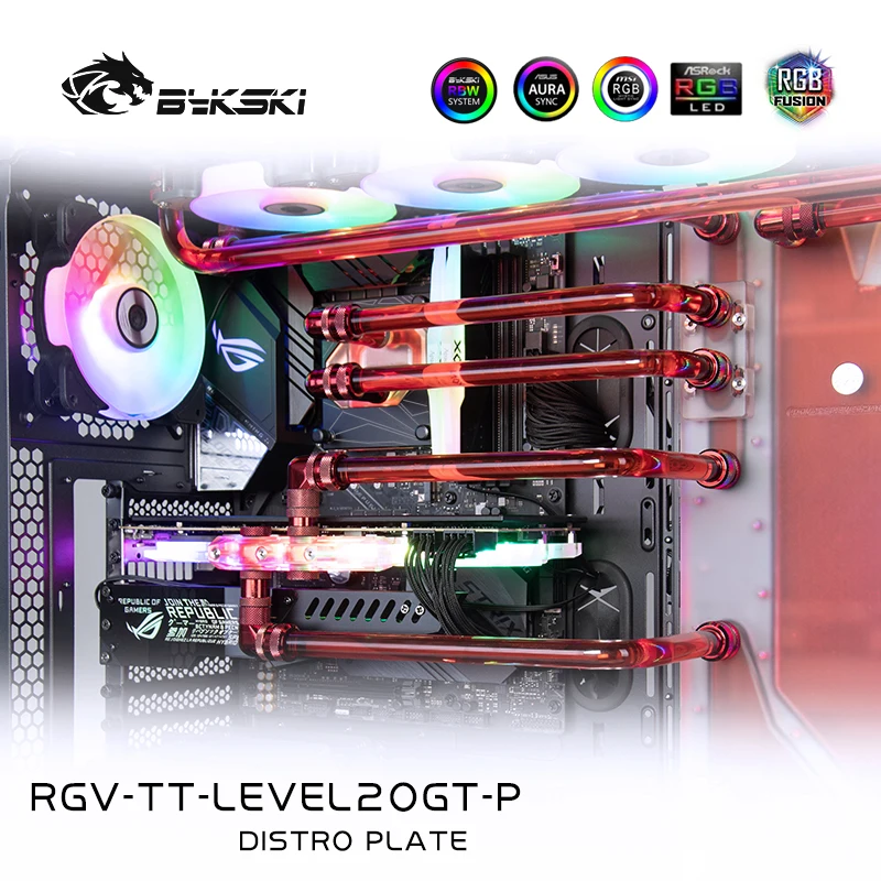 BYKSKI Distro пластина для Thermaltake LEVEL20 GT PC чехол резервуар воды водяного охлаждения RGV TT