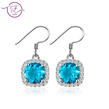 

Multi-color Crystal Pendant Earrings Women's Jewelry Noble Fashion Earrings New Square Pendant Earrings Wedding Birthday Gift