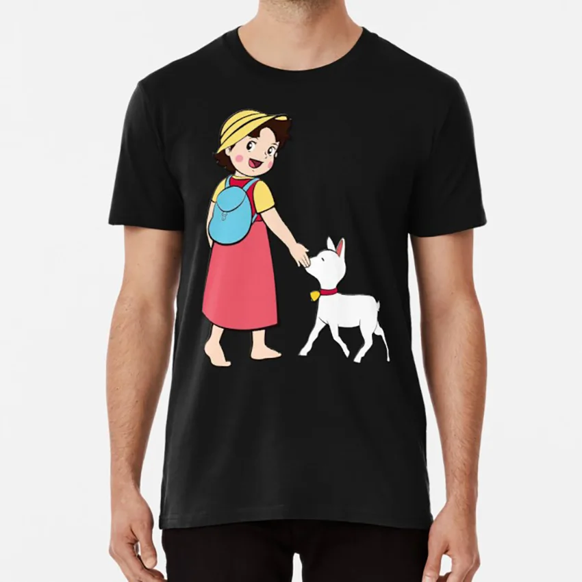 Футболка Heidi and litle goat heidi alps switzerland comic с героями мультфильмов ТВ сериями | Мужская