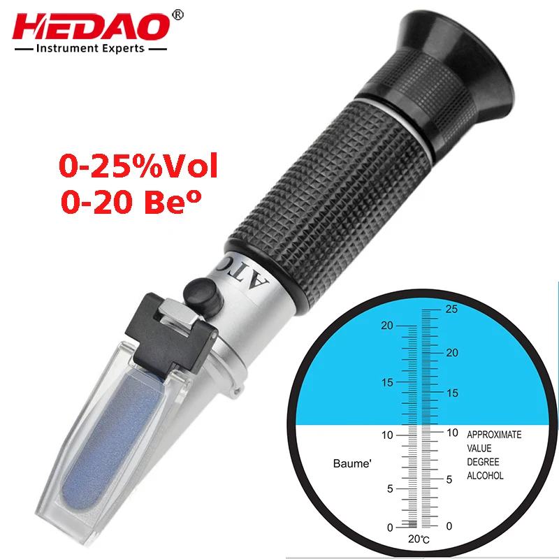 Wine Refractometer for potential alcohol 0 25Vol 0 20 Beº
