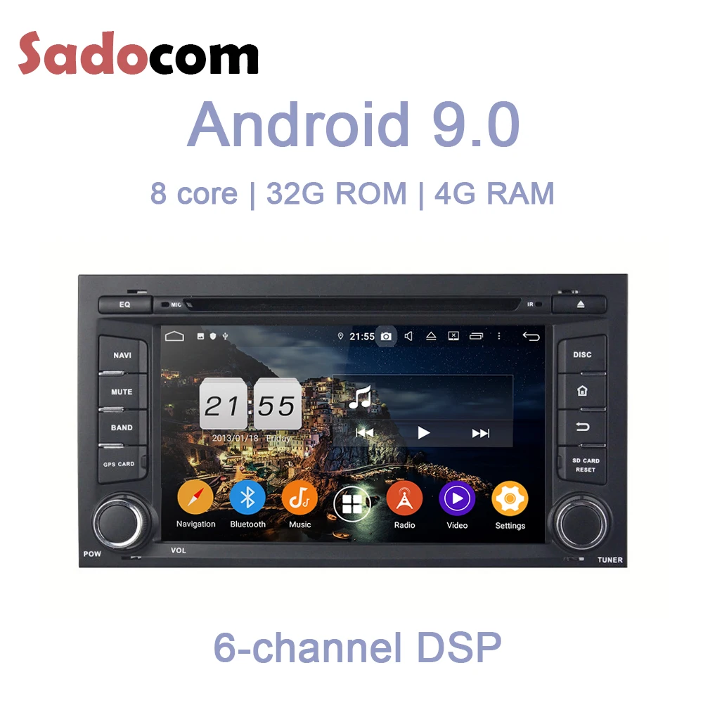 HD TDA7851 4*50 Вт Android 9,0 для VW seat LEON 4 Гб ОЗУ 8 Восьмиядерный 32 ГБ Автомобильный dvd-плеер gps ГЛОНАСС RDS радио wifi Bluetooth