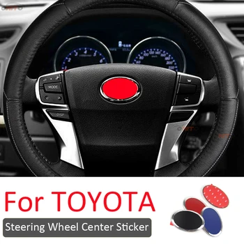 

Car Styling Steering Wheel Center Sticker Cover Interior Decoration For Toyota Carolla Camry Reiz Sienna prius Land Cruiser Rav4
