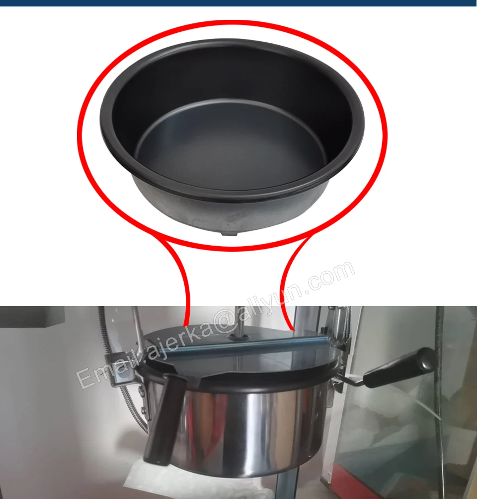 Description Picture 6 of itemERKA Commercial 8oz Hot Air Oil Popcorn Maker Heating Pot Hand-cranked 8 ounce Electric Popcorn Machine Accessories Part