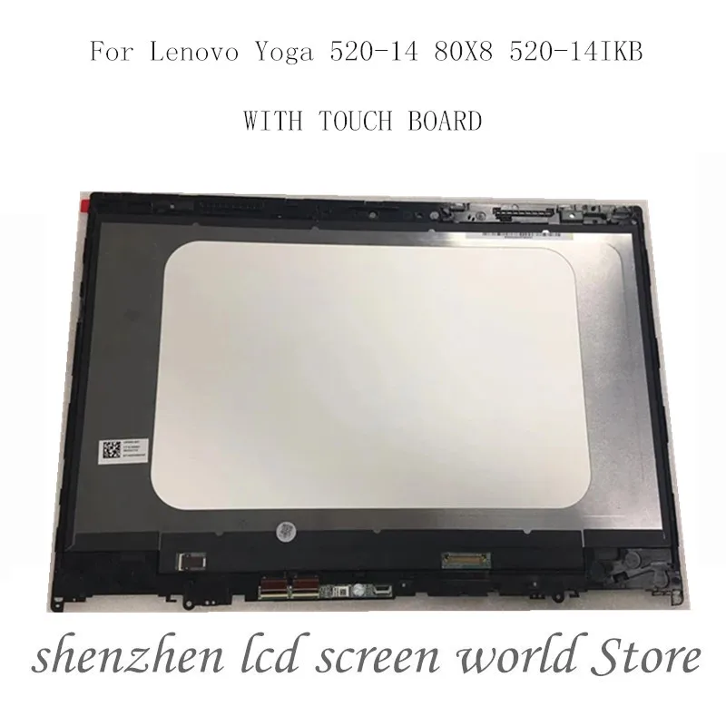 Оригинальный ЖК экран для Lenovo Yoga 520 14 80X8 14IKB дюймов + сенсорный дигитайзер в сборе с