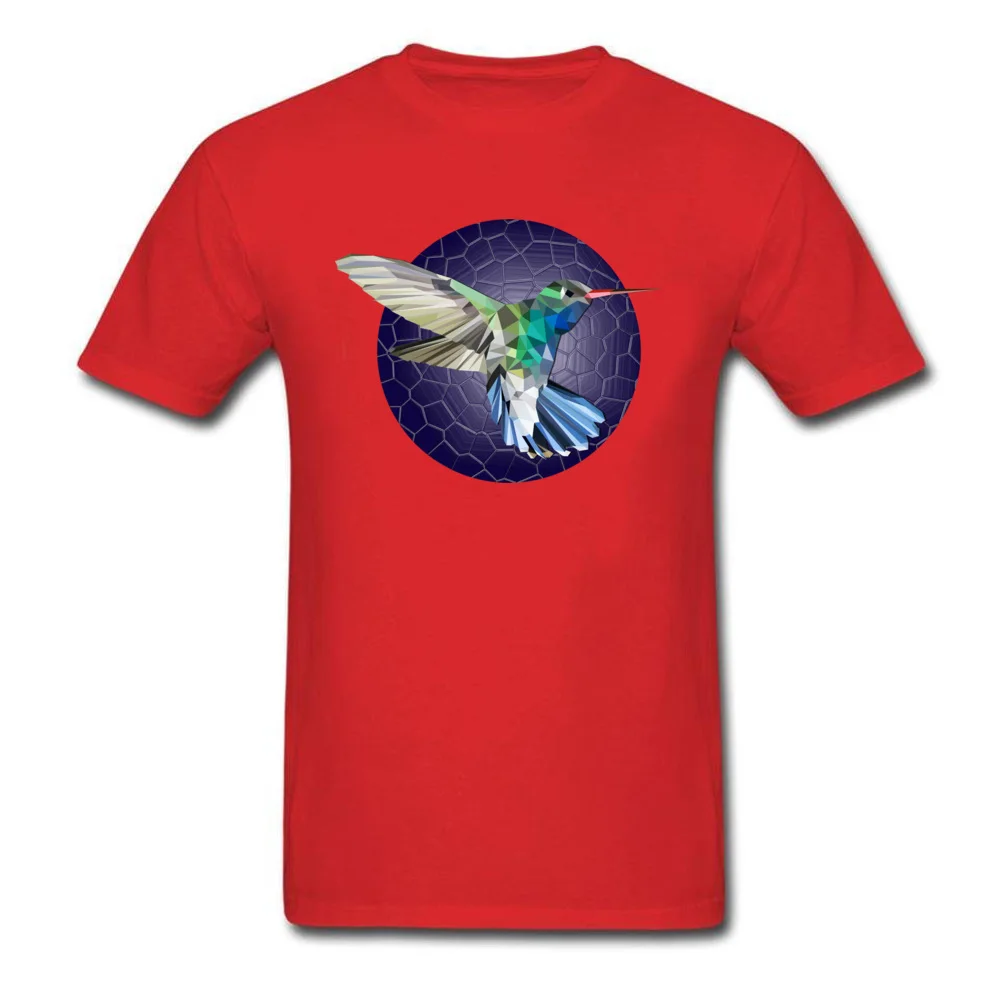 Hummingbirds night T-shirts Short Sleeve Design Funny Men Summer Tops & Tees Design Tops Shirt Round Collar Pure Cotton Hummingbirds night red