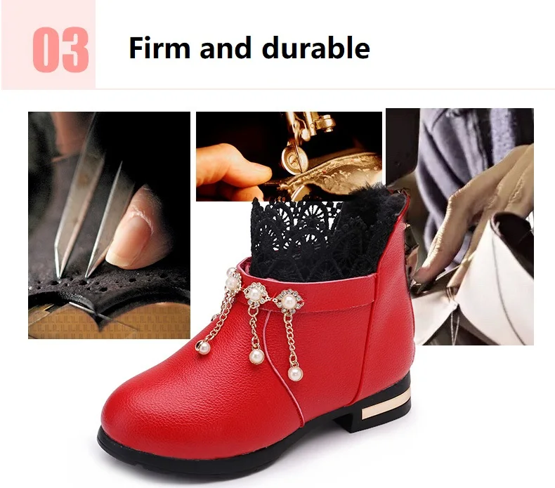 Girls Snow Boots Fashion Winter Autumn Children's Shoes For girls Toddler Kids Warm Princess Mar Boot Baby Girl Shoes