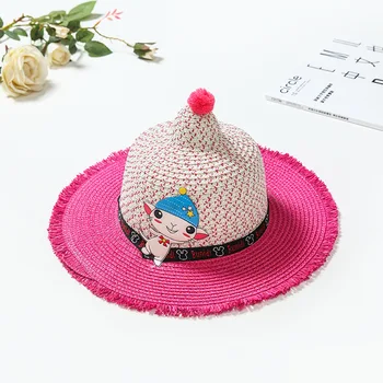 

Baby Hat Summer CHILDREN'S Straw Hat Men and Women Children College Style Sun Hat Summer Hat Outdoor Sun-resistant Travel Hat Ko