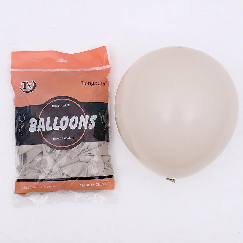 Palloncini bianchi color sabbia – 100 pezzi 10 pollici retrò crema