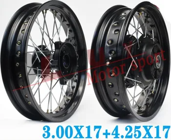 

3x17 4.25x17 CNC Aluminum Alloy Shineray 400 Motorcycle Front Rear Spoke Wheel Rim Hub
