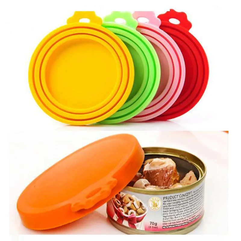 Tapa de silicona para sellada lata de comida para mascotas, cubiertas de almacenamiento para cachorros, perros y gatos, tapa superior fresca, alimentadores de gatos