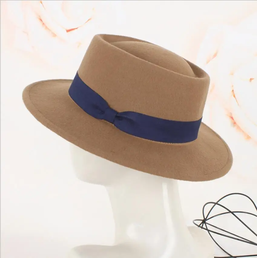 Wool High Quality Fedora Hat Bowtie 