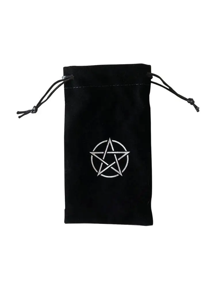 

Tarot Storage Bag Velvet Pentagram Drawstring Candy Bag Pouch Embroidery Drawstring Package For Tarot Deck Storage And More