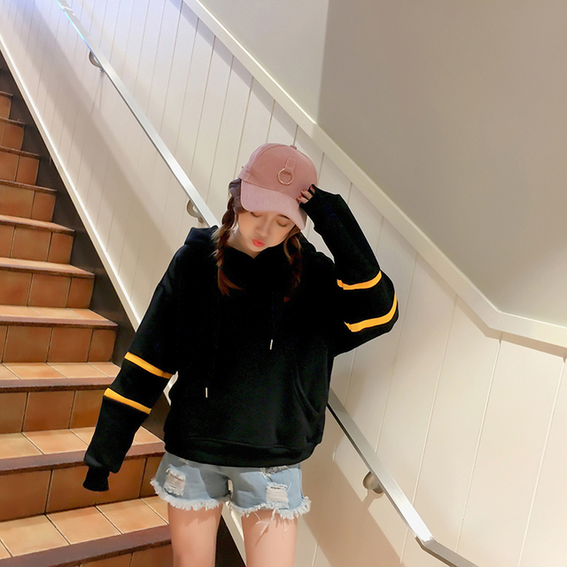 Solid Oversized Hoodie Women O-neck Female Autumn Winter Casual Long Sleeve Pullovers Hoodie Harajuku Streetwear Fashion