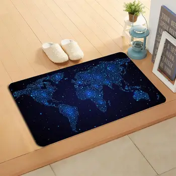 

Custom World Map Doormat Home Decor Door mat Floor Mat Bath Mats foot pad#20-05-19-53