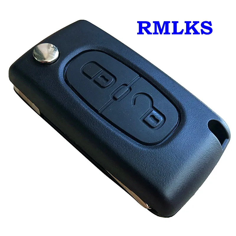 Откидной складной чехол для ключей с 2 кнопками PEUGEOT 206 307 308 207 407 408 Citroen C2 C3 C4 C5 C6 C8|key