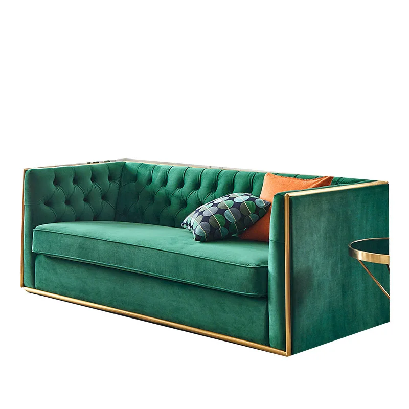 

Italian minimalist Nordic fabric sofa Latex fabric down sofa combination