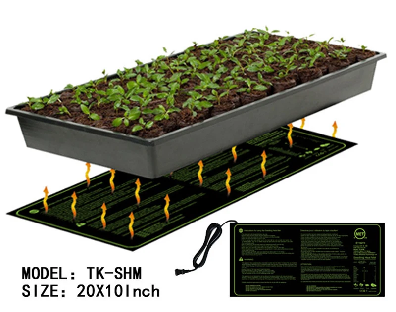 Us 10 x20 в рассады тепловой коврик семян пусковая площадка водонепроницаемый прорастания растений размножение клон стартер Садовые принадлежности 100/240 в