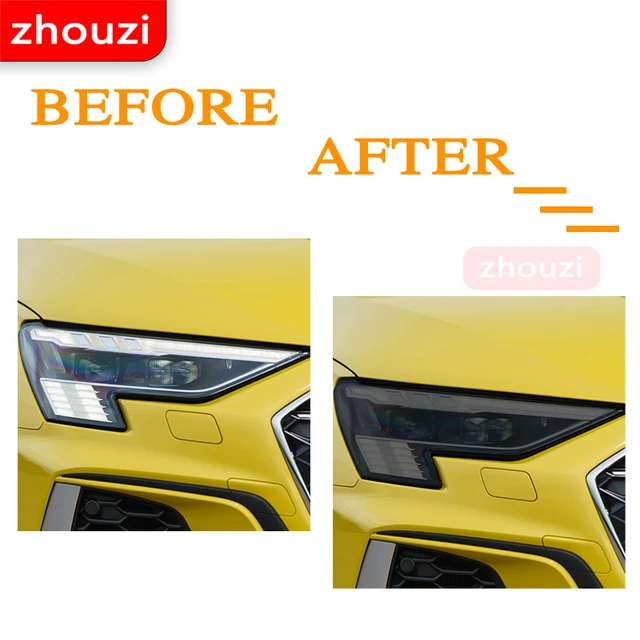 2 Pcs For Audi A3 8Y S3 2020 2021 Car Headlight Tint Smoked Black Protective  Film Protection Transparent TPU Sticker Accessories - AliExpress