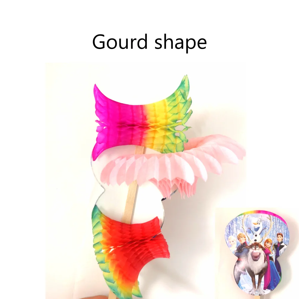 gourd shape Один кусок волшебного китайского бумажного искусства кувыркающийся цветок маленькие игрушки для детей интересные игры Детские игрушки украшения дома - Цвет: gourd shape