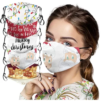 

Christmas Print Face Mask Washable Proof Protect Face Mouth Cover Outdoor Face Cover Mascarillas Masque