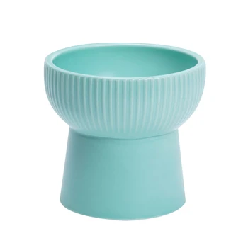

Ceramics Raised Pet Bowl Pet Bowl for Food Stress Free Pet Bowl Less Regurgitating and Vomiting 12X12X11cm TB Sale
