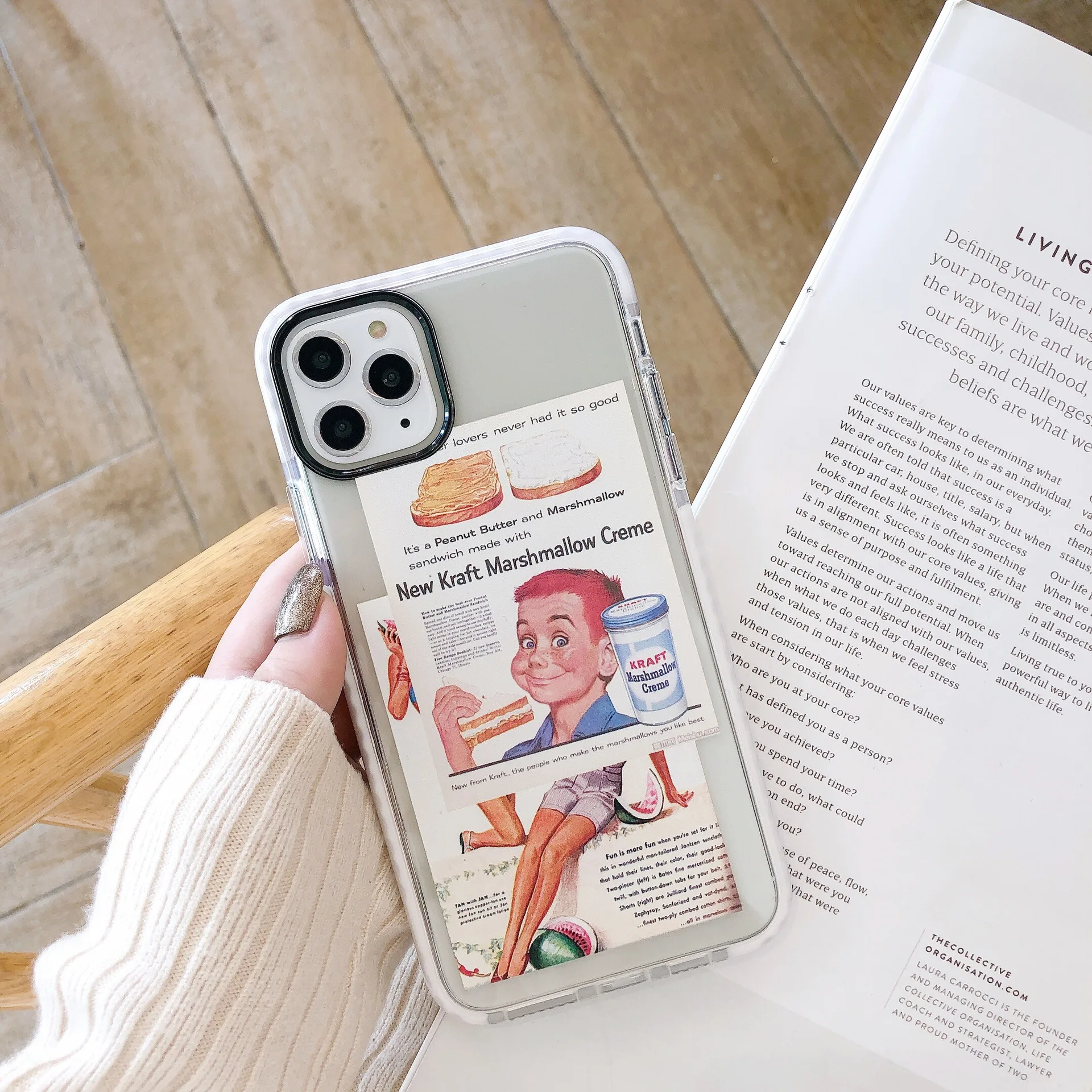 Cute Cartoon Retro illustration Transparent Phone Case For iPhone 11 Pro Max Xs Xr X 7 8 Plus Clear Soft TPU Back Cover |
