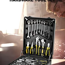 186 шт. ящик для инструментов, тележка, домашний ручной набор инструментов, комбинированный ручной набор инструментов из алюминиевого сплава