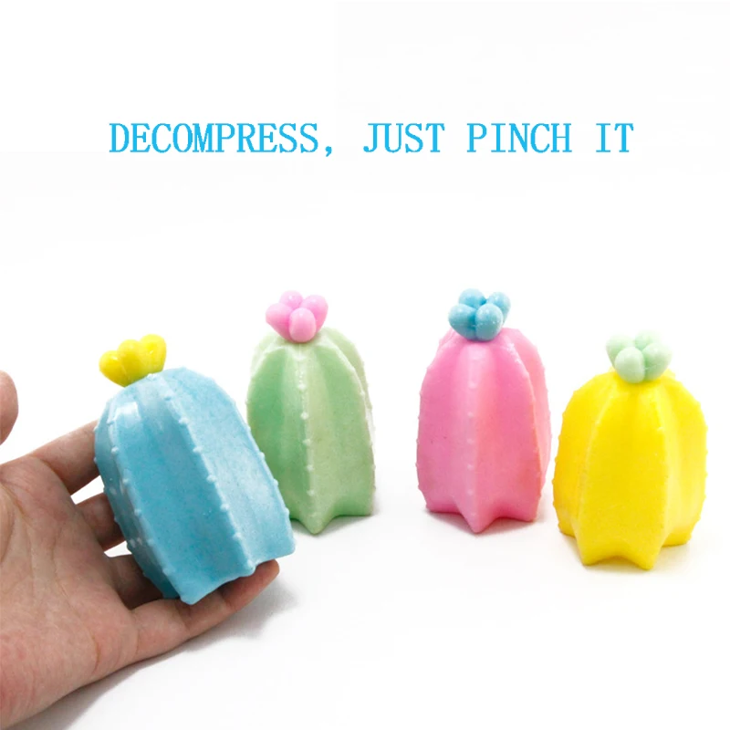 1pc hot sale new pinch Le TPR decompression toy children vent soft bubble cactus 1